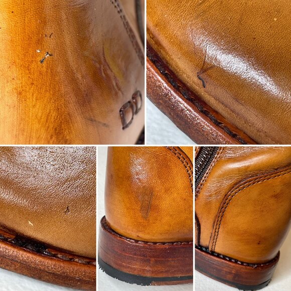 BED STU Tess Tan Distressed Leather Tall Riding Boots BEDSTU Size 8 - Picture 11 of 16